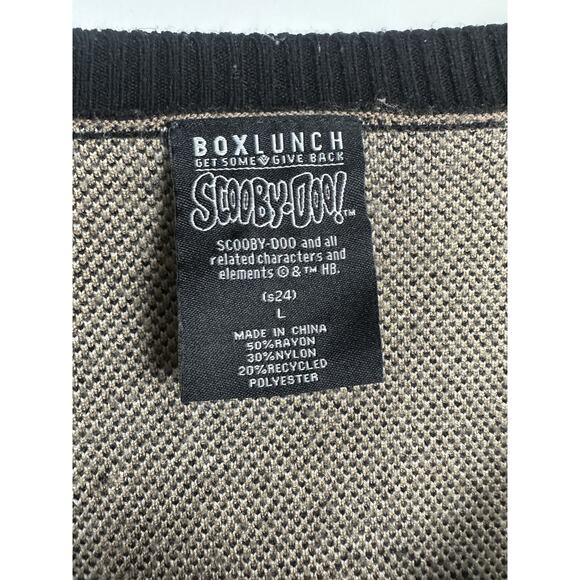 Scooby-Doo Haunted Mansion Classic Cardigan Brown Black Boxlunch Unisex Large - Picture 9 of 13